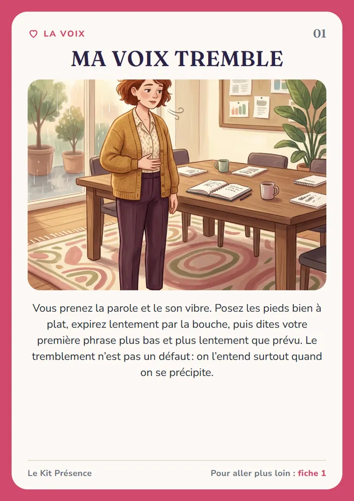 Carte 1 : Ma voix tremble