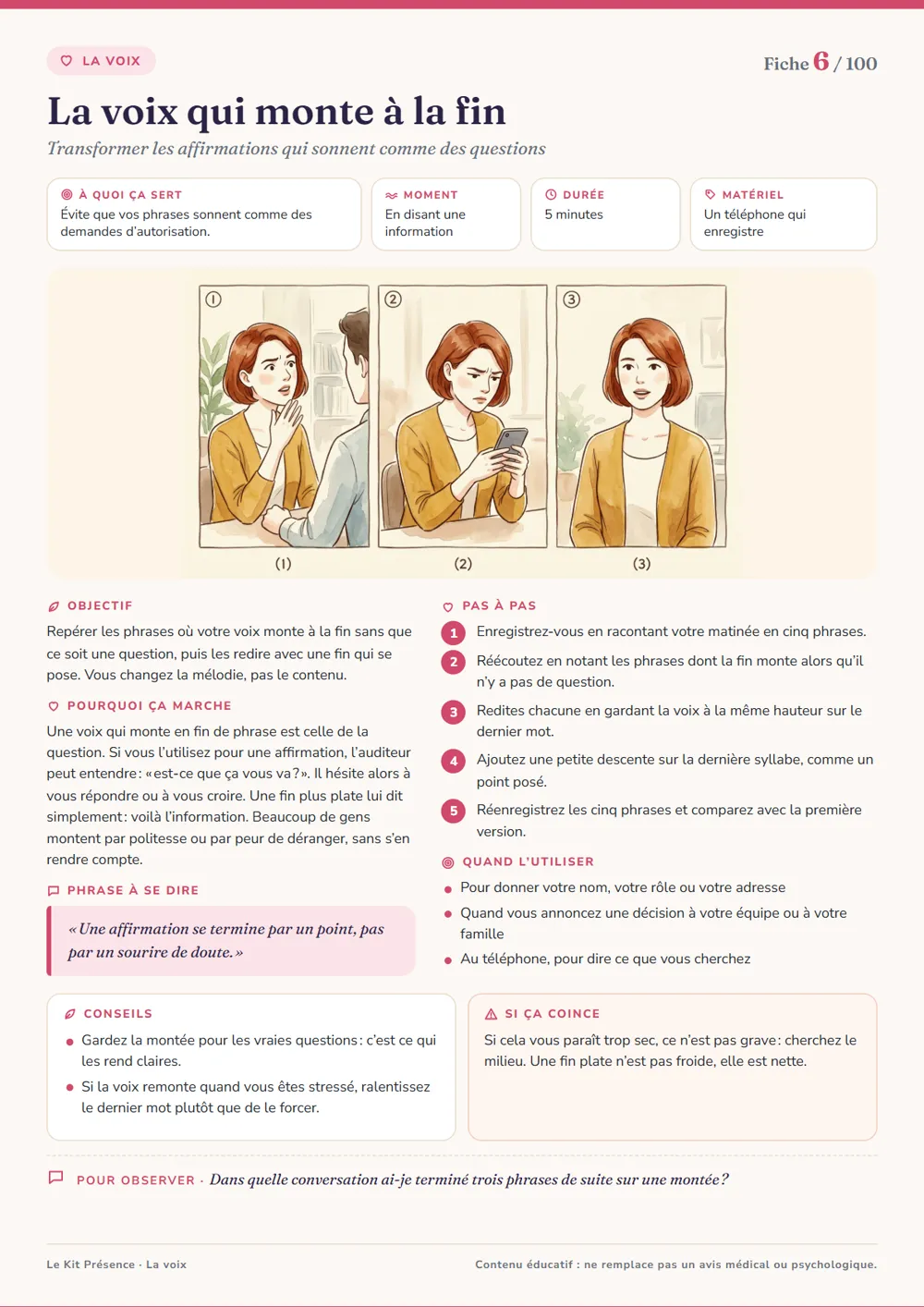 Fiche 4 : Ralentir sans paraître lent